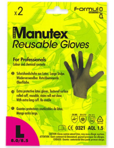 Latexhandsker Manutex L, Brun