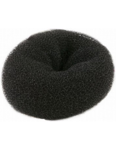 Hårknude, rund sort 17x8cm