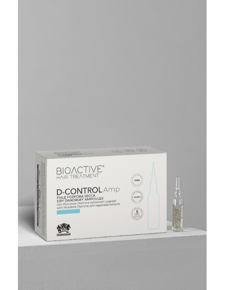 BIOAKTIV D-CONTROL Trikologisk opløsning - chokterapi mod tør skæl 10*7,5 ml