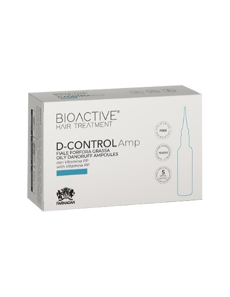 BIOAKTIV D-CONTROL Trikologisk opløsning - chokterapi mod fedtet skæl 10*7,5 ml