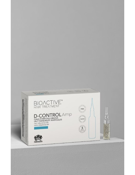 BIOAKTIV D-CONTROL Trikologisk opløsning - chokterapi mod fedtet skæl 10*7,5 ml