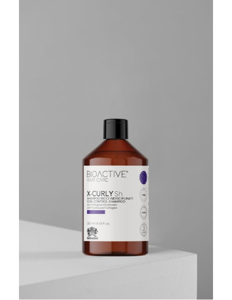 BIOACTIVE X-CURLY Shampoo med hydrolyseret kollagen til krøllet og kruset hår 250 ml