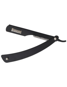 Barberkniv med metalhåndtag...