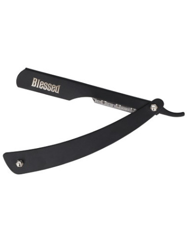 Barberkniv med metalhåndtag og...