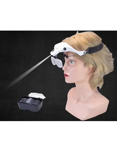 Briller med 5 dioptrier og LED-belysning