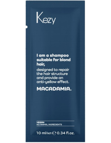 Shampoo til blond hår, MACADAMIA 10 ml