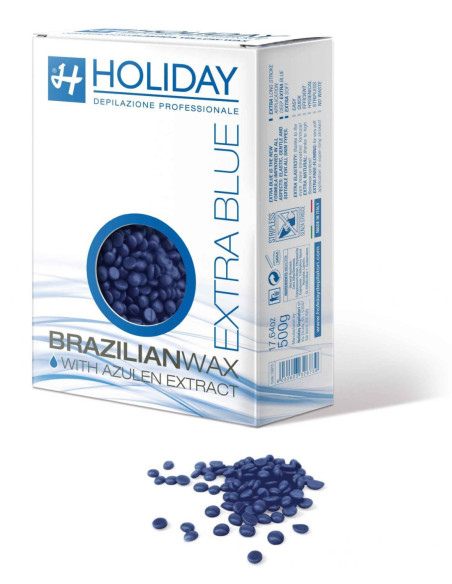 FERIE BRASILIANSK Voks fleksibel, perler (blå) 500g