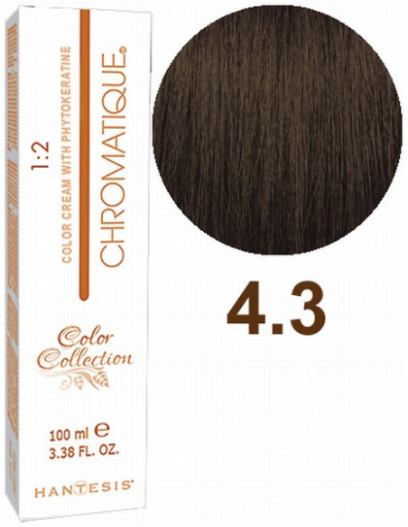 HANTESIS hårfarve CHROMATIQUE 4.3 Mellem gyldenbrun 100ml