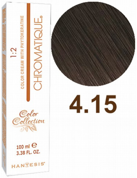 HANTESIS hårfarve CHROMATIQUE 4.15 Sort kaffe 100ml