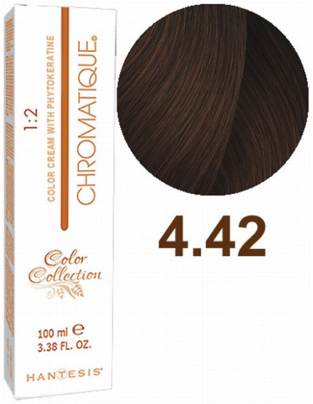 HANTESIS hårfarve CHROMATIQUE 4.42 Kastanjebrun 100ml