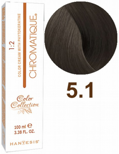 HANTESIS hårfarve CHROMATIQUE 5.1 ​​​​Lys askebrun 100ml