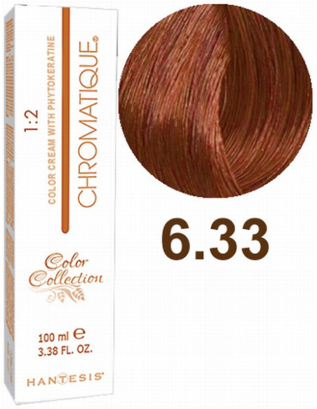 HANTESIS hårfarve CHROMATIQUE 6,33 Mørkeblond cognac 100ml