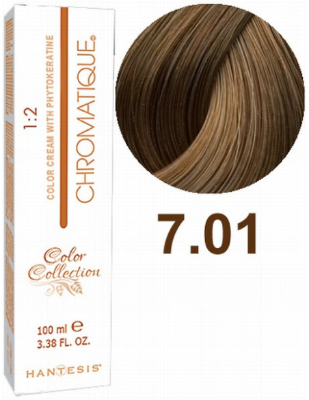 HANTESIS hårfarve CHROMATIQUE 7.01 Naturlig askeblond 100ml