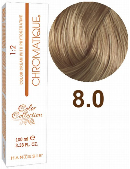 HANTESIS hårfarve CHROMATIQUE 8.0 Lys blond 100ml