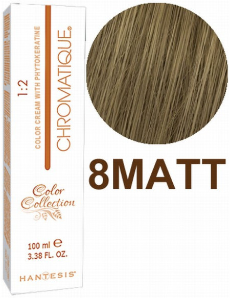 HANTESIS hårfarve CHROMATIQUE 8 Lys blond mat 100ml