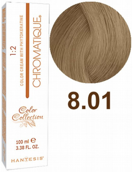 HANTESIS hårfarve CHROMATIQUE 8.01 Naturlig lys askeblond 100ml