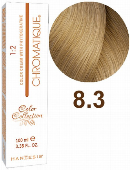 HANTESIS hårfarve CHROMATIQUE 8.3 Lys gyldenblond 100ml
