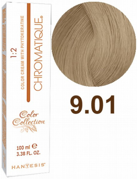 HANTESIS hårfarve CHROMATIQUE 9.01 Meget lys naturlig askeblond 100ml