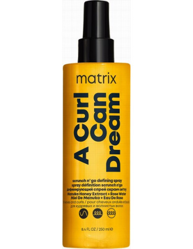 A CURL CAN DREAM Scrunch N' Go spray...