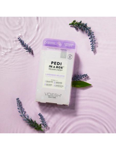 VOESH - PEDI IN A BOX Fodsæt Lavendel Lindrer, beroliger, 4 produkter