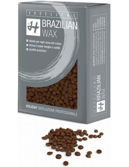 HOLIDAY EXCELLENT Brasiliansk voks, fleksibel, perler Orange+Chokolade 500g