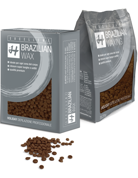 HOLIDAY EXCELLENT Brasiliansk voks, fleksibel, perler Orange+Chokolade 500g