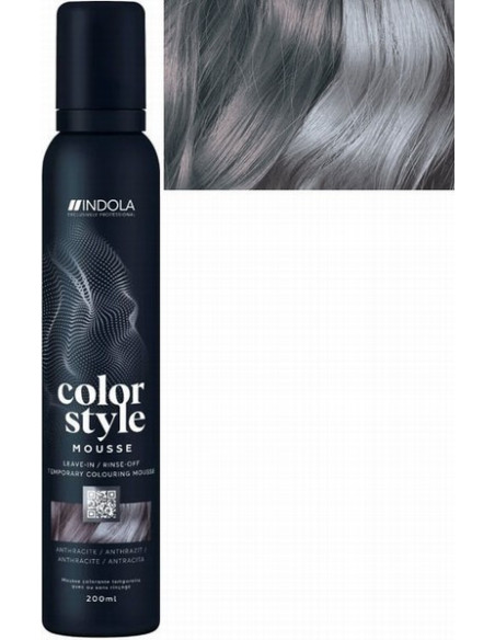 INDOLA COLOR STYLE MOUSSE Antracit toning hårmousse 200ml