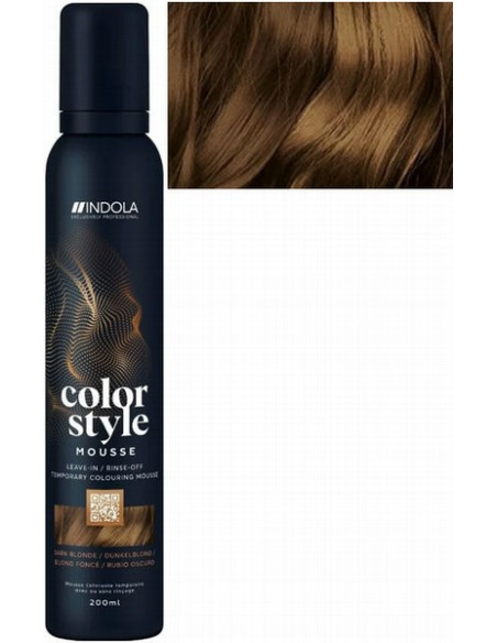 INDOLA COLOR STYLE MOUSSE Mørkeblond hårfarvningsmousse 200ml
