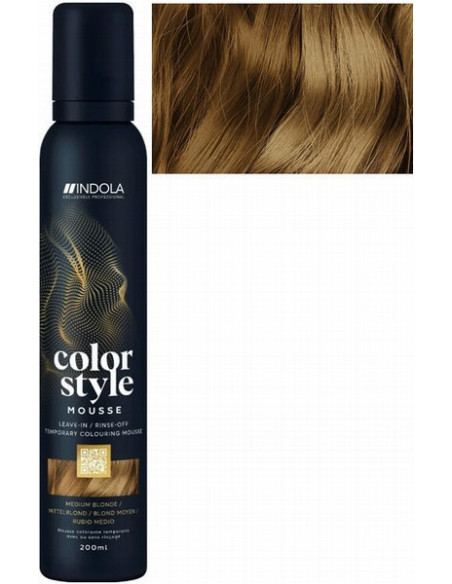 INDOLA COLOR STYLE MOUSSE Mellemblond hårfarvningsmousse 200ml