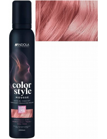 INDOLA COLOR STYLE MOUSSE Jordbær Rose toning hårmousse 200ml
