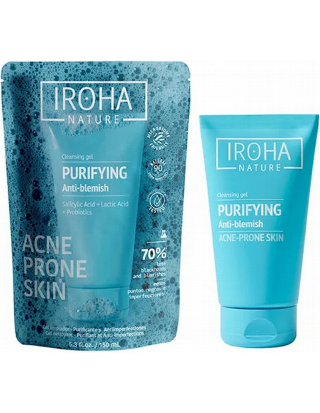 IROHA NATURE ACNE PRONE Gel med salicylsyre til akneudsat hud, rensende 150 ml