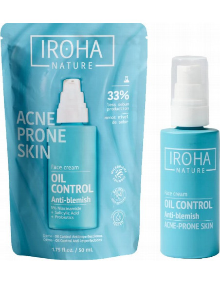 IROHA NATURE ACNE PRONE Creme med salicylsyre til anti-akne, talgkontrol 50 ml