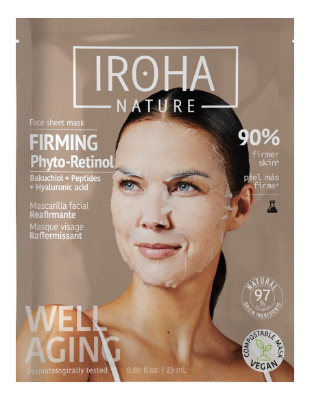 IROHA NATURE Bakuchiol udglattende ansigtsmaske, for elasticitet/fasthed 23 ml