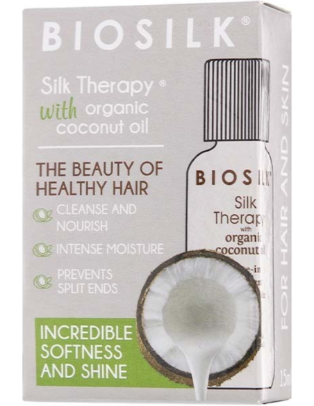 BIOSILK Silketerapi med naturlig kokosolie hårsilke med økologisk kokosolie 15ml