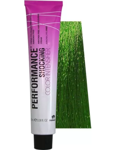 PERFORMANCE SHOCKING COLOR Matu krāsa Intensifier Green, bez amonjaka 100ml