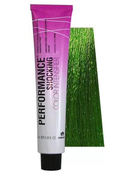 PERFORMANCE SHOCKING COLOR Hårfarveforstærker Grøn, ammoniakfri 100ml