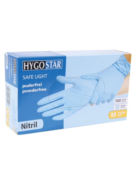 Handsker Nitrylex PF Protect | Nitril | Pudderfri (Medium, 7-8) | Blå 100 stk.