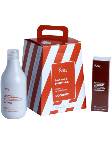 KEZY Sæt til farvet hårpleje KOKOS (Shampoo 385ml + Olie 100ml)