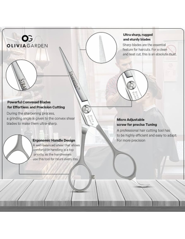 OLIVIA GARDEN Frisørsaks STRAIGHT...