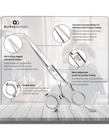 OLIVIA GARDEN Frisørsaks SWIVEL CUT,...
