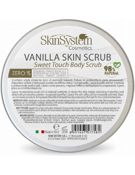 SkinSystem VANILLA SKIN Bodyscrub (sukker/vanilje) 500ml