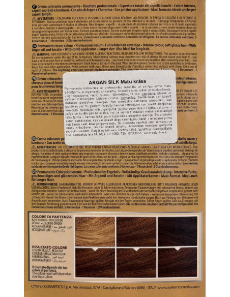 ARGAN SILK Hårfarve 7.0, mellemblond 60+60ml