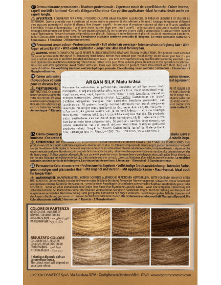 ARGAN SILK Hårfarve 10.9, platin perleblond 60+60ml