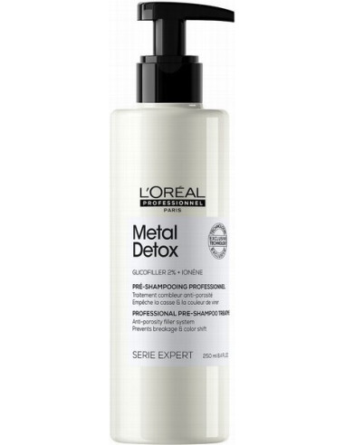 Metal Detox hårplejeprodukt før...